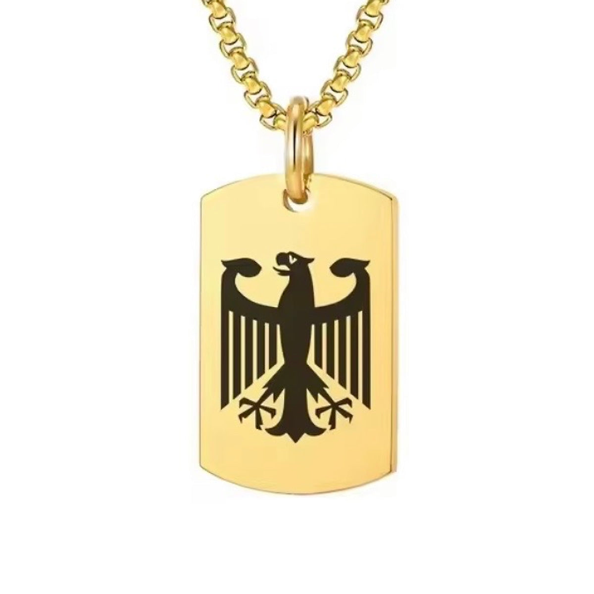 Dog Tag mit Adler, mit Kette
