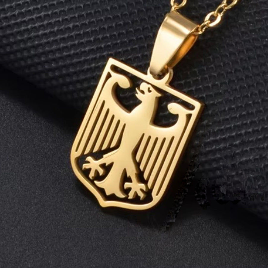 Adler-Anhänger mit Schild, mit Kette